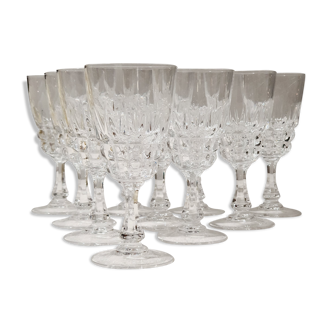 10 glass of white wine Crystal of Arques Pompadour