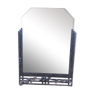 Miroir époque Art Déco en fer forgé - 125x90cm