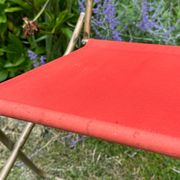 Fauteuil de camping pliant orange vintage
