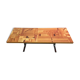 Table basse moderne du milieu du siècle sur la base chromée années 1960