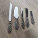 Set of 5 vintage silver-plated metal kitchen utensils