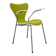 Bright green vintage chair with armrests, Fritz Hansen Series 7