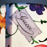 Mid-Century Modern Table Lamp in Brass with Vintage Gucci Shade