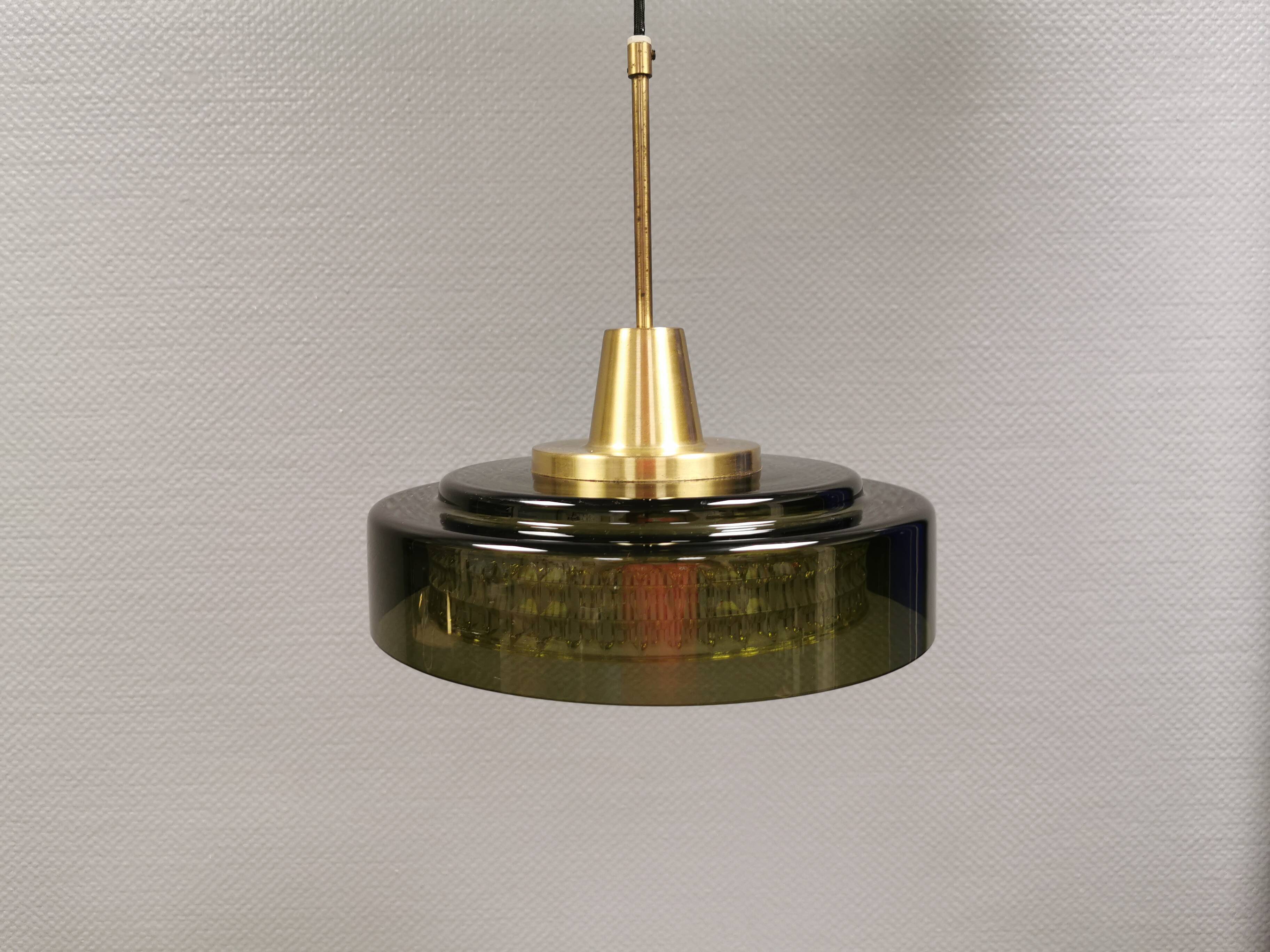 Rotonda hanging lamp bt Carl Fagerlund at Örrefors, for Lyfa Denmark