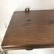 antique oak wall shelf with carved brackets