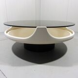 Round spce age coffee table 1960’s, Opal Möbel