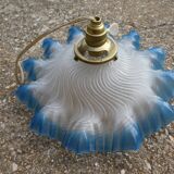 Baladeuse en verre vintage drapée bleu