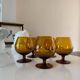 5 vintage cognac glasses