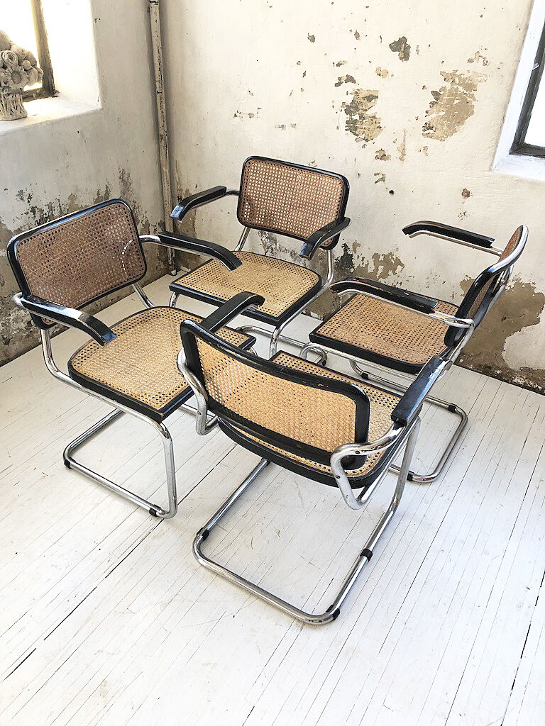 Set 4 chairs S64 by Marcel Breuer for Thonet