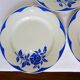 3 flat plates of Digoin Sarreguemines model Corsica