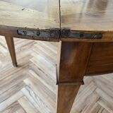 Directoire half-moon walnut dining table