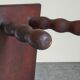 Wooden footrest stool turned solid vintage