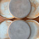 Lot de 6 assiettes en grès vintage - assiettes de présentation grès ém