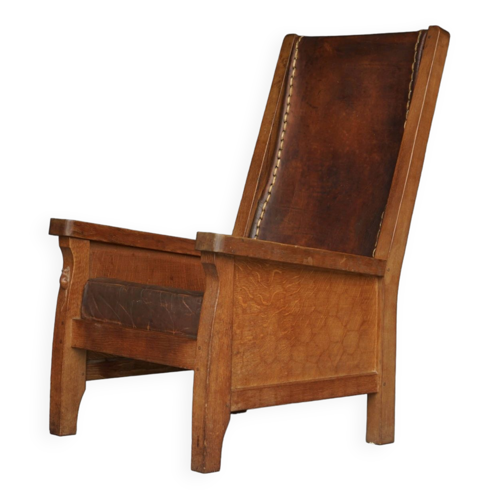 Oak Armchair by Robert Mouseman Thompson, 1940s