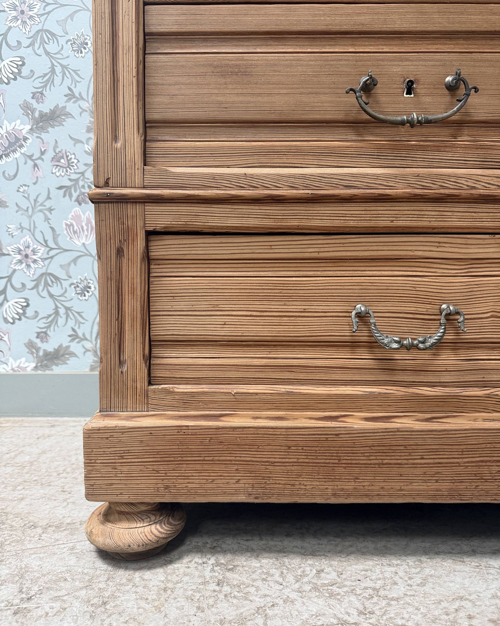 Large renovated country antique wardrobe