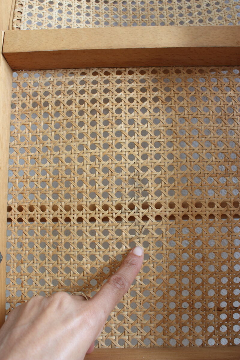 Chaises pliantes cannage et bois