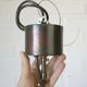 Vintage Brutalist Light X Large Glass Pendant Lamp Mid Century Modern 1980