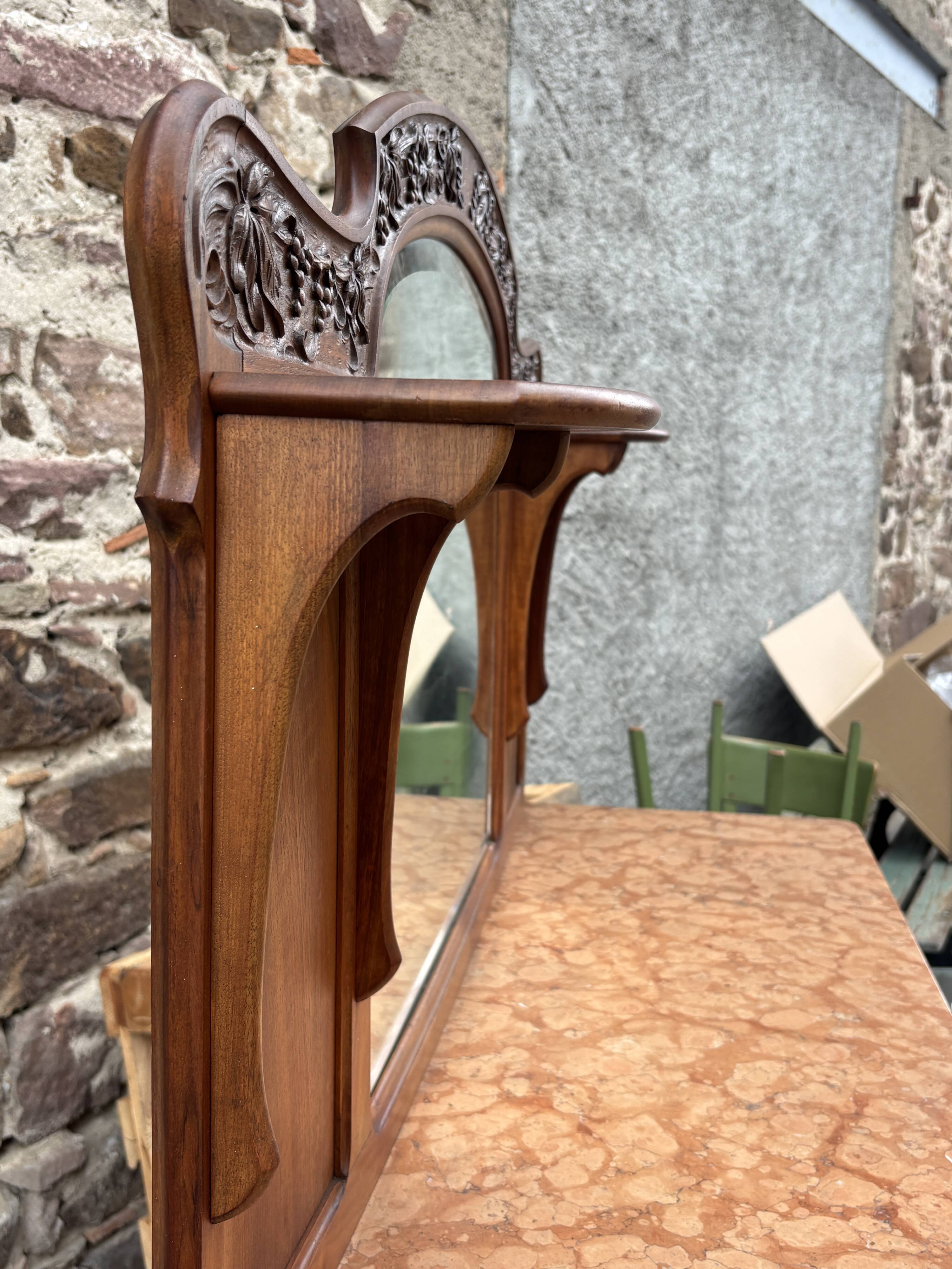 Art Nouveau Walnut Buffet 1910