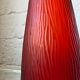 Vase verre rouge style Art Déco