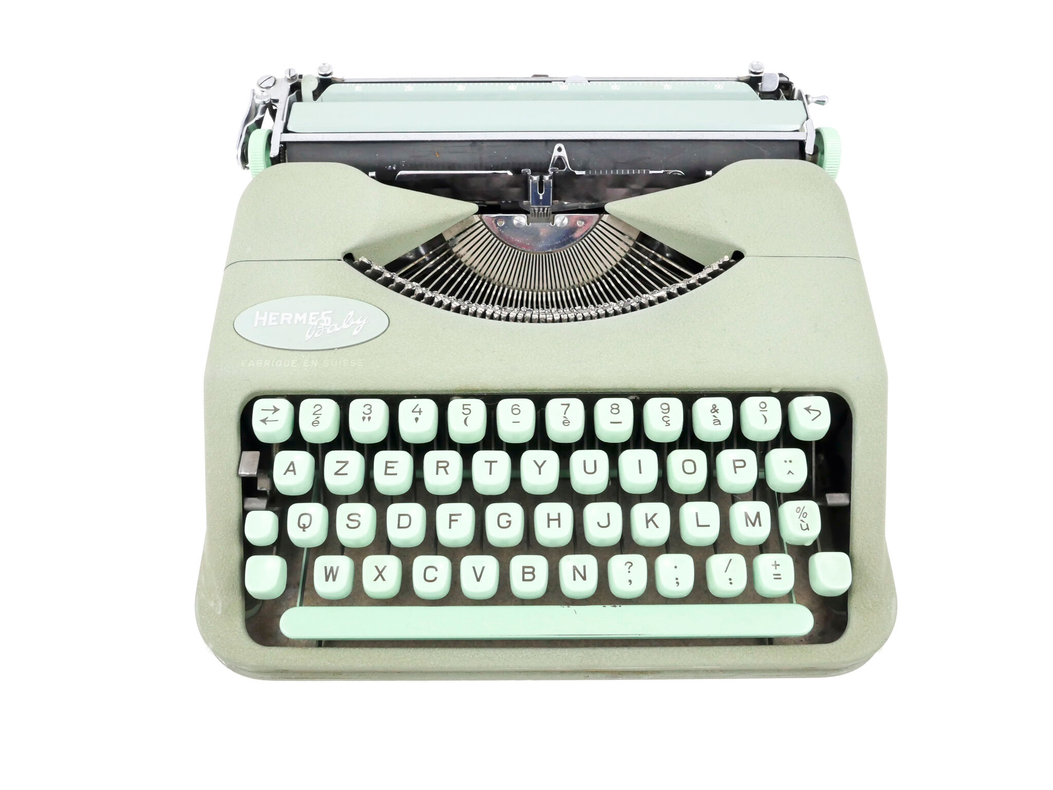 Hermes Baby green lime typewritter revised new ribbon