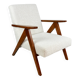 Vintage B-310 VAR white structured bouclé armchair 1970s - 2 pieces available
