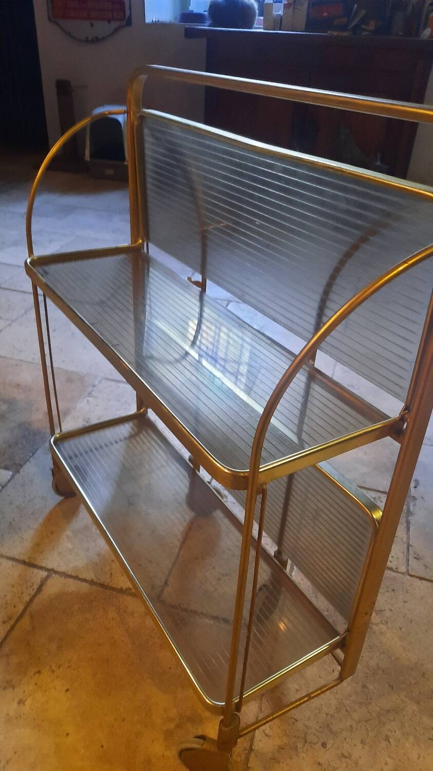 Foldable trolley on wheels