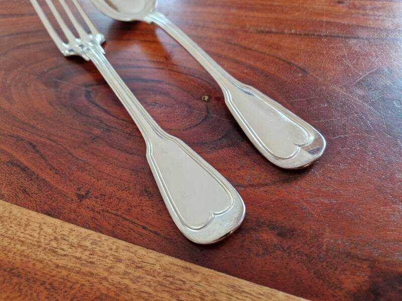 ZD and Co - Chinon model tableware in silver-plated metal