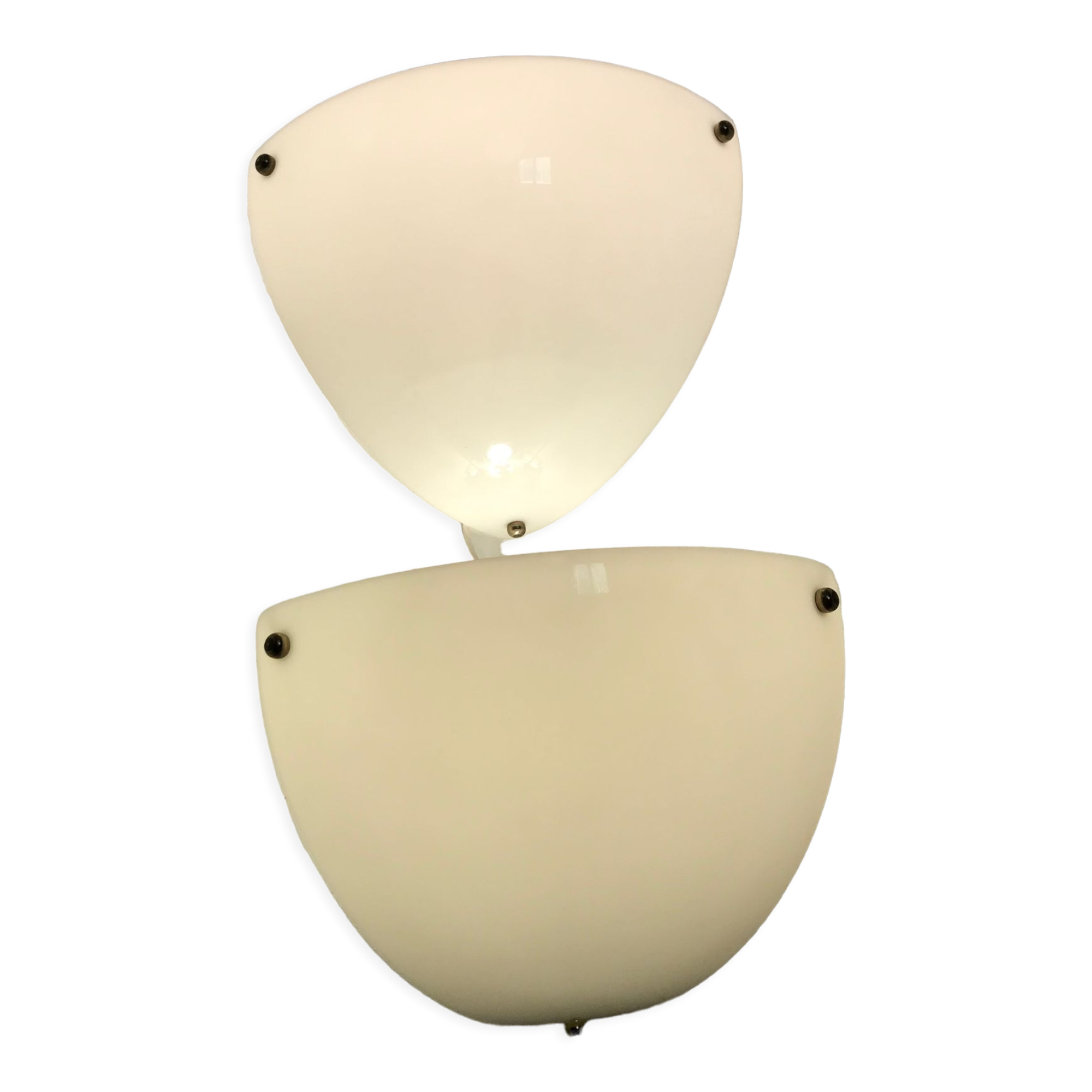 Duo of plastic corner sconces