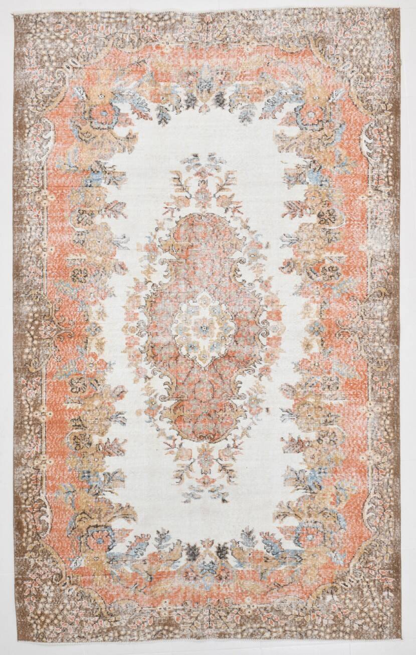 Orange & Beige Vintage Area Rug 174x283Cm SK 21610