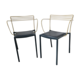 Pair of armchairs Pascal Mourgue model "Piccolo" for Fermob 1990