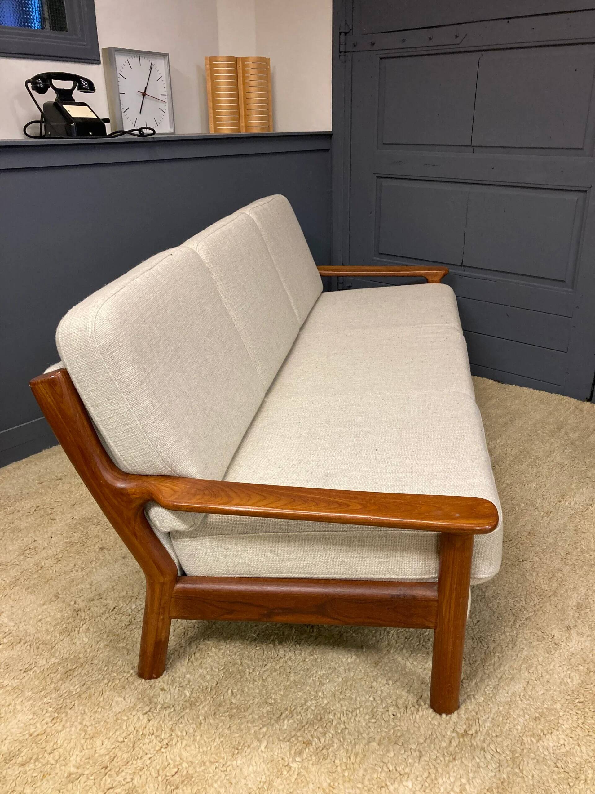 Vintage Danish three-seater sofa