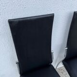 Design chair in black skaï