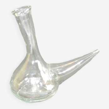 Porron blown glass/decanter/carafe/pitcher/vintage