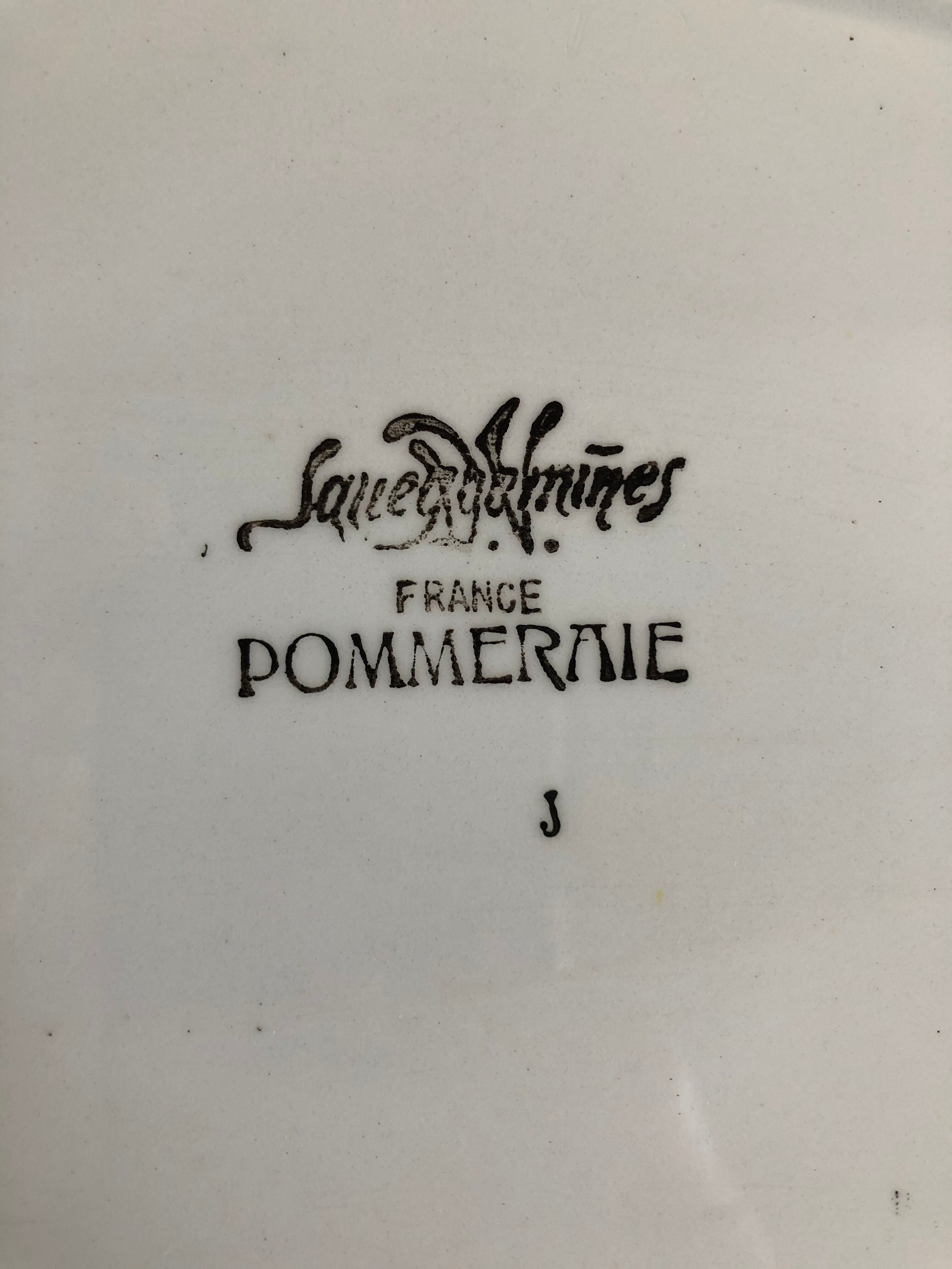 Old-fashioned plate Pommeraie Faïenceries de Sarreguemines