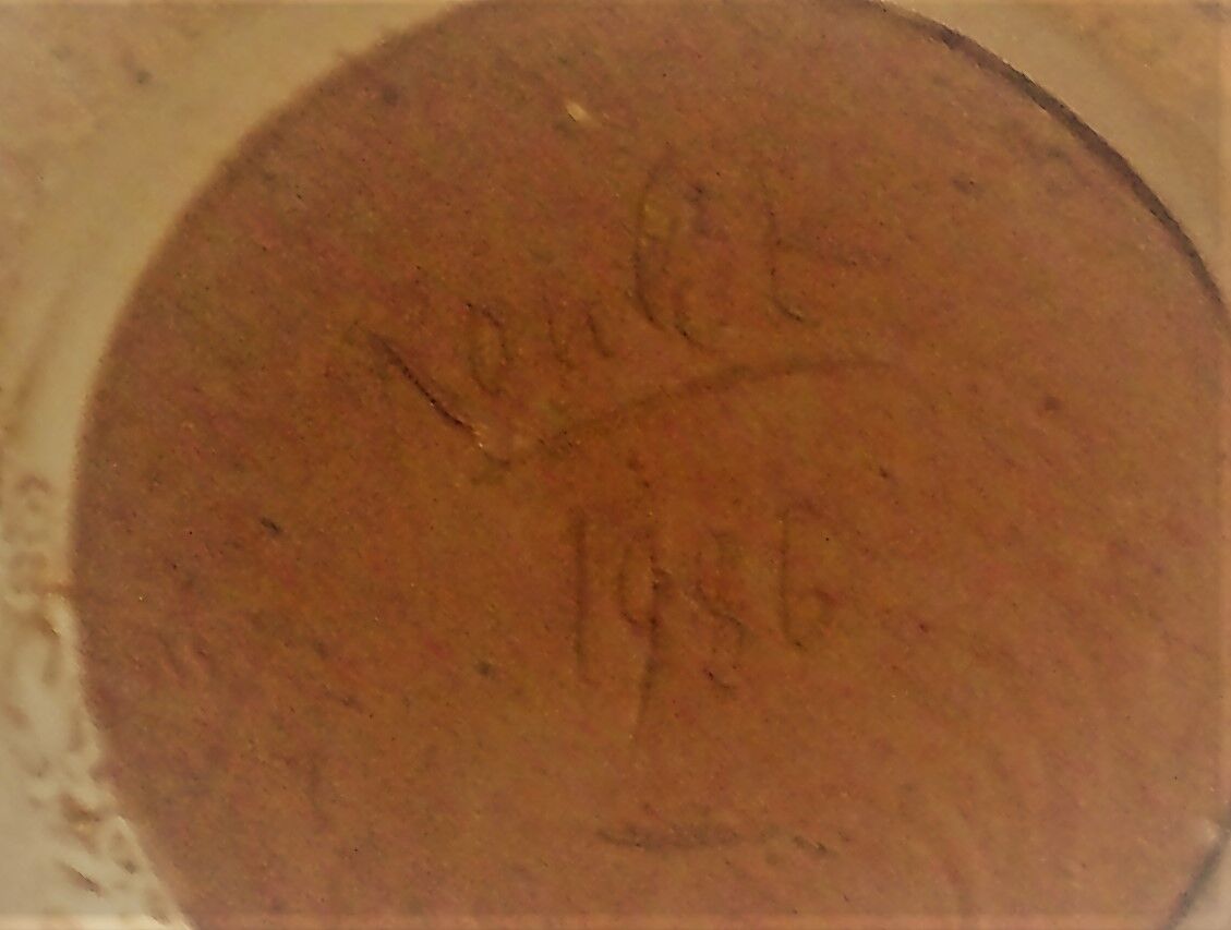 Vintage bacchus anthropomorphic sandstone pitcher