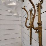Louis xvi style wall lights in bronze (pair)