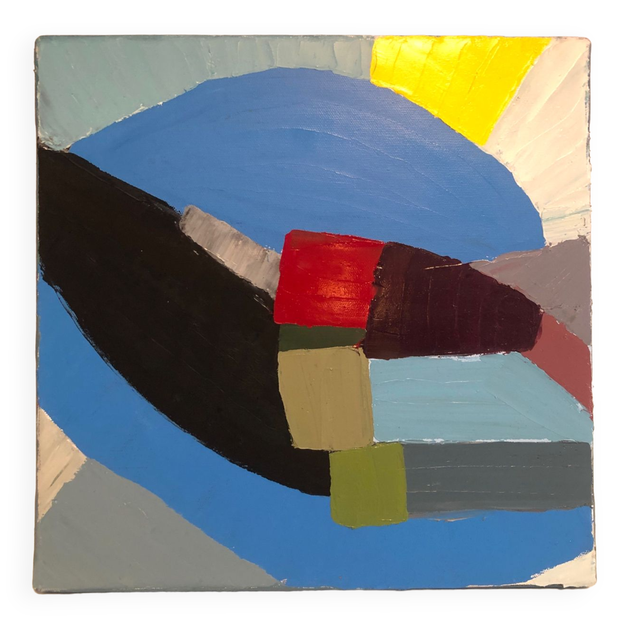 Abstract Blue Knife Oil Painting