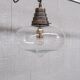 Mid-Century French Clear Glass Pendant Light
