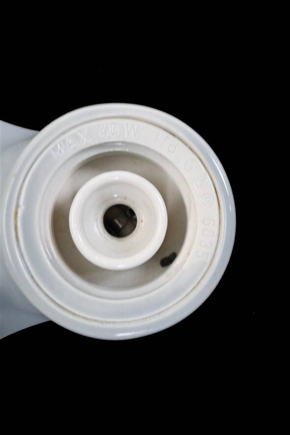 Set of 2 IFÖ “6035” / Stig Carlsson ceramic / glass wall lamps / mid-century modern design