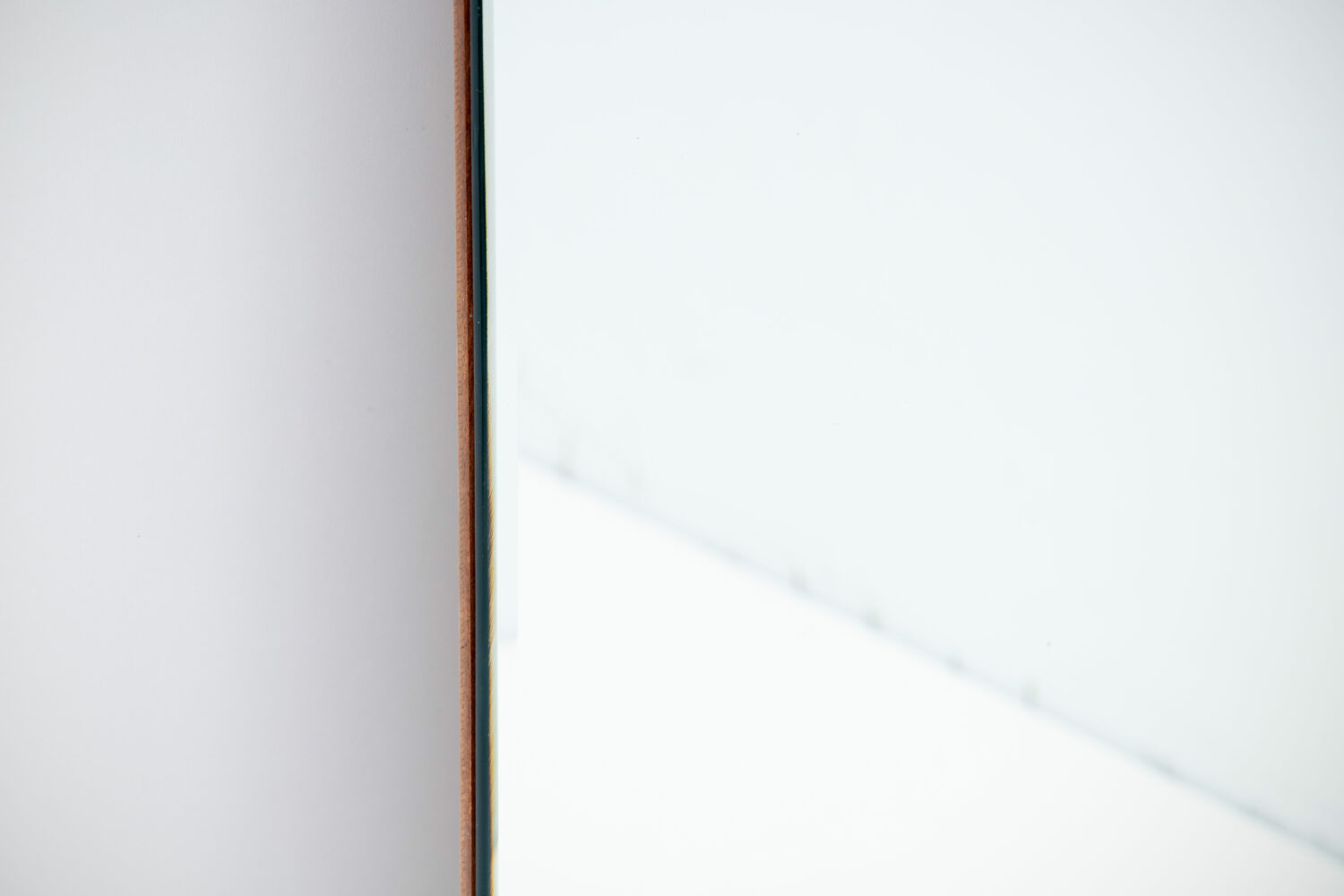 Scandinavian vintage rectangular teak mirror, 1960