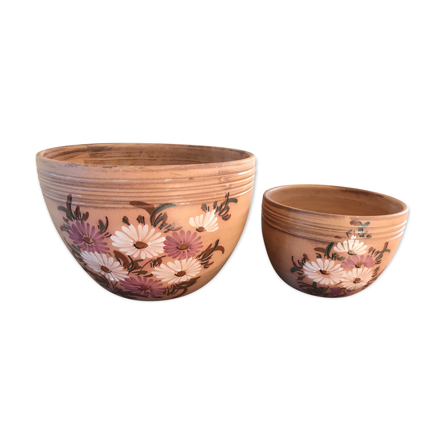 Vallauris 70's terracotta salad bowls