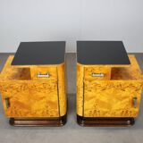 Pair of bedside tables mid-century by Jindřich Halabala, Czechoslovakia, 1950s