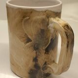 Four enameled ceramic cups Galerie Palissy in Vallauris