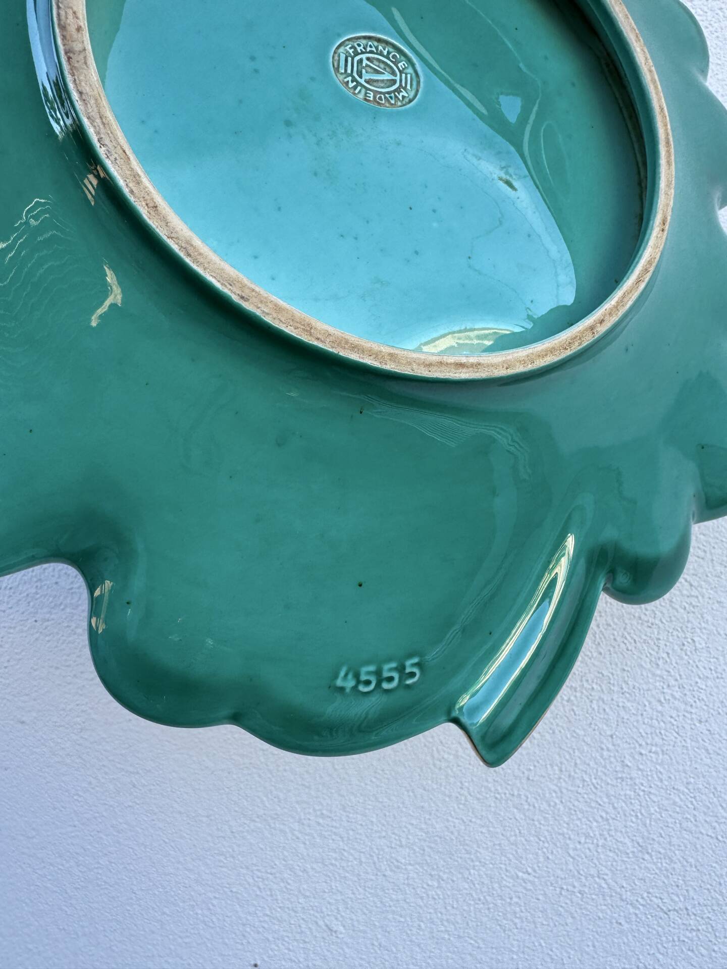 Green plate Verceram 1950s