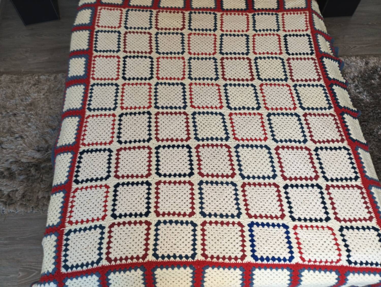 Plaid vintage crochet