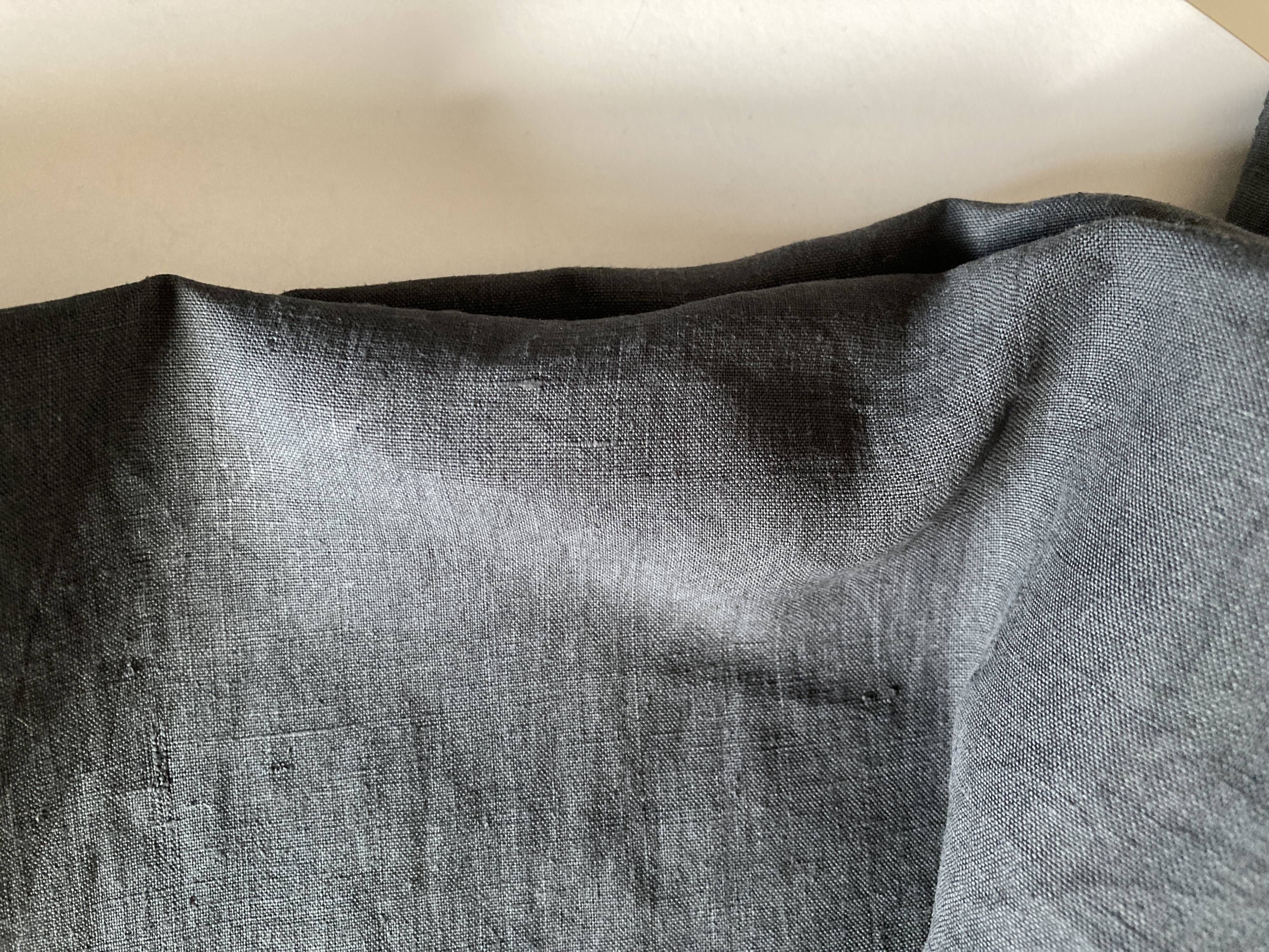 Day embroidered linen yarn, polka dots and richelieu over-salted old black 2.40m