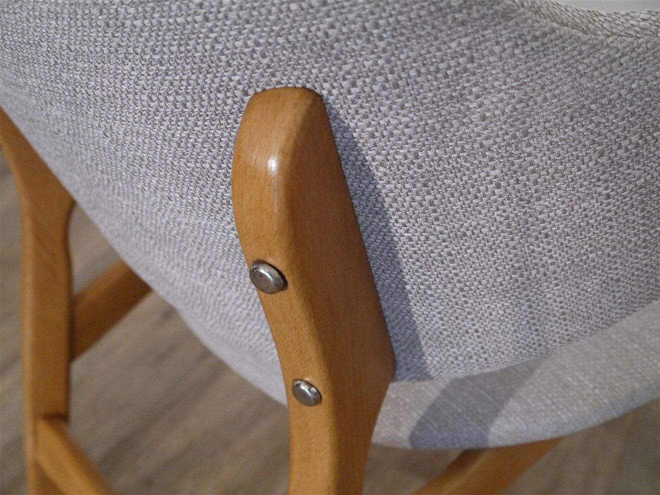 Vintage Scandinavian wooden armchair 1960