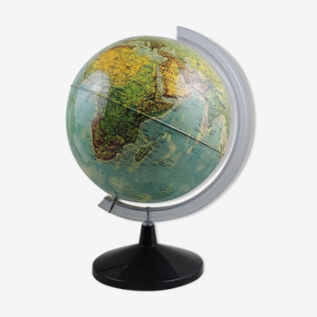 Globe terrestre vintage lumineux années 80