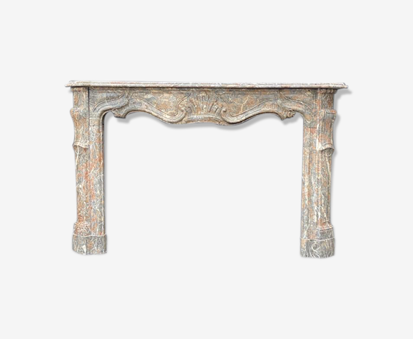 Cheminée Louis XV en marbre gris des ardennes