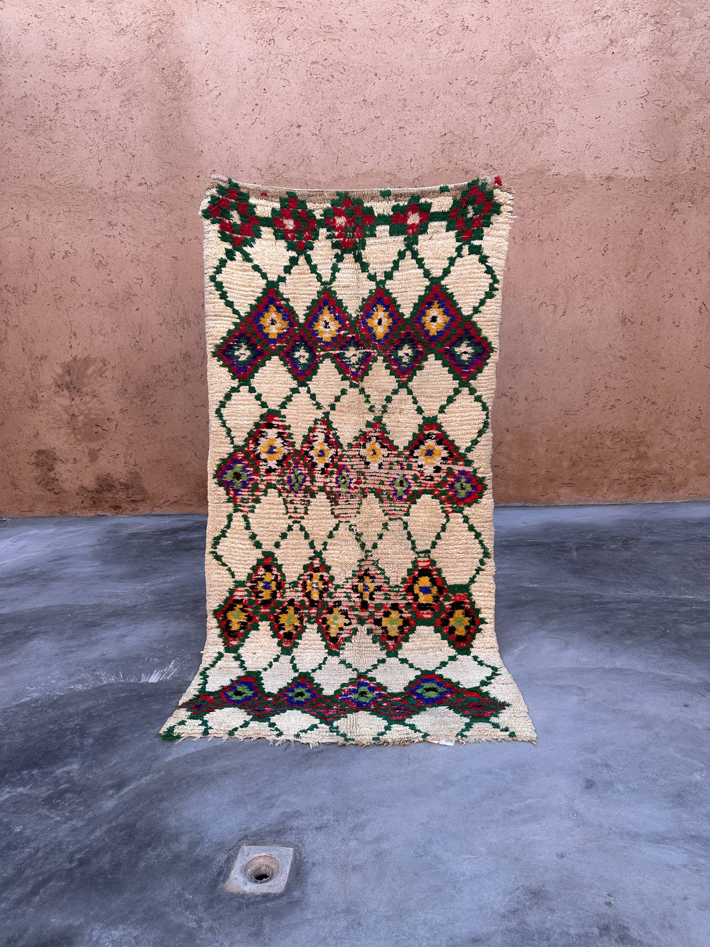 Colorful moroccan rug - 131 x 250 cm